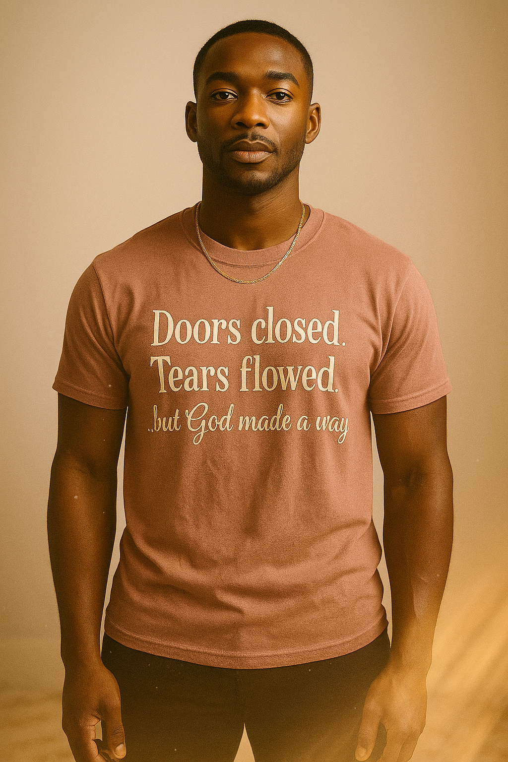 “Doors Closed, Tears Flowed… But God Made a Way” Unisex Tee